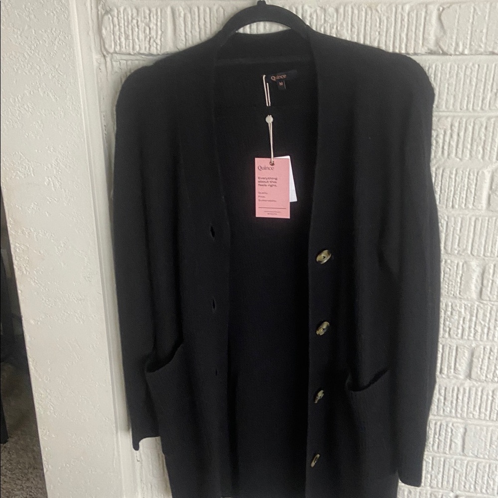 Quince Black Knit Sweater
